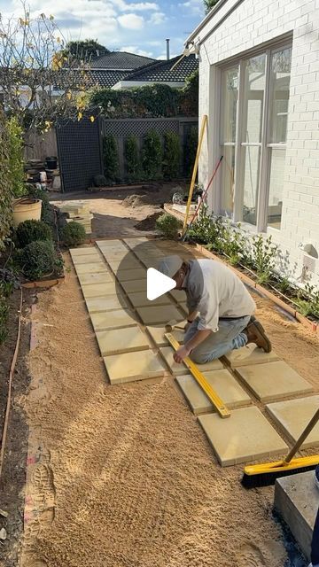 WILL GIBSON GARDENS on Instagram: "Soft-lay of these 400mm Sandstone • The reason we are doing a soft-lay with packing as opposed to concreting them is that we are planting in between with Dichondra ‘repens’ then laying Tuscan river rock, this in turn will keep the pavers in place, but more importantly keep the plants happy with free drainage and room to set root 🌿 Great afternoon spent in the Winter sun • Humphrey certainly enjoyed sleeping for most of it. Happy Gardening 🫶🏼
-
-
-
#paving #sandstone #timelapse #willgibsongardens #newgarden #garden #gardens #design #planting #construction #maintenance #landscape #plants #plant #gardening #shrubs #nature #plantoftheday #plantsofinstagram #gardendesign #melbourne" Sandstone Rock Garden, Laying Pavers, Dichondra Repens, How To Lay Pavers, Landscape Plants, Gardens Design, Winter Sun, River Rock, Rock Garden