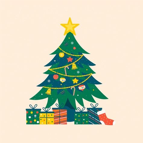 Christmas Tree Illustration Vector, Xmas Tree Illustration, Christmas Tree Graphic Design, Christmas Tree Banner, Christmas Tree Vector, Christmas Tree Poster, Christmas Tree Illustration, Christmas Drawings, Christmas Tree Graphic