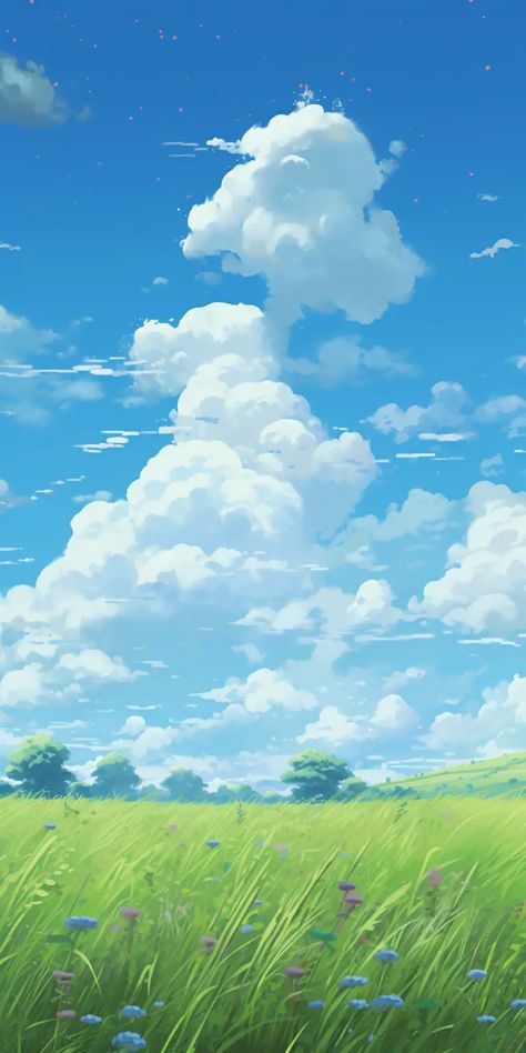 50+ Studio Ghibli Aesthetic Inspired Phone Wallpapers - Days Inspired Studio Ghibli Aesthetic, Ghibli Aesthetic, Fantastical Creatures, Studio Ghibli Background, Ghibli Artwork, Pastel Sky, Fluffy Clouds, Mountain Wallpaper, Lit Wallpaper