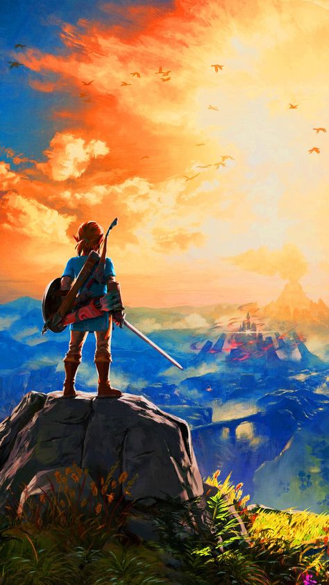 Fan-Art: Legend of Zelda: Breath of the Wild phone wallpapers ... Zelda Breath Of The Wild, Link Zelda, Wallpaper Animes, Zelda Art, Legend Of Zelda Breath, Zelda Breath, Twilight Princess, Star Citizen, Breath Of The Wild