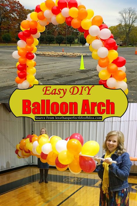 26 DIY Balloon Arch Ideas Balloon Archway Diy, How To Make A Balloon Archway, Tips For Balloon Arch, Balloon Arch Stand Ideas, Diy Balloon Arch Frame, Attaching Balloons To Arch, How To Make An Arch Of Balloons, Pvc Balloon Arch, Homemade Balloon Arch