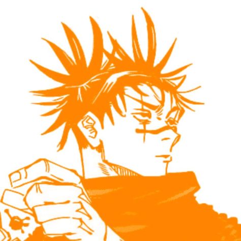 Jujutsu Kaisen Manga Icon, Jujutsu Kaisen Manga, Orange Icons:), Heart Iphone Wallpaper, Orange Aesthetic, Manga Icon, Color Profile, Yellow Aesthetic, Cartoon Art Styles