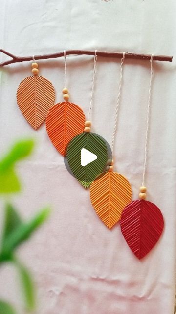 🌻Art & Creation🌻 on Instagram: "DIY Boho Leaves Wall Hanging...!!✨🤗 
.
.
.
#reels #viralreels #diy #boholeaves #boho #walldecore #homedecore #wallhanging #newspaper #craft #handmade #diycrafts #crafts #wallart #viral #trendingreels #trending #explorepage #explore #featured #instagood #instagram #insta #reelsinstagram #instareels" Crafts For Exhibition, Wall Diy Decor Creative, Craft With Black Paper, Craft Using Newspaper, Craft Ideas With Newspaper, Diwali Wall Decoration Ideas With Paper, Diy From Newspaper, Embroidery Wall Art Ideas, Fall Craft Leaves