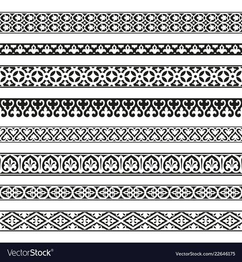 Organic Border Design, Boder Patten, Indian Border Design, Textile Border Design, Geometric Border Design, Indian Menswear, Art Deco Vector, Greece Design, Border Patterns