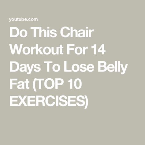 Do This Chair Workout For 14 Days To Lose Belly Fat (TOP 10 EXERCISES) Workout Challenge For Men, Chair Exercises For Belly, 28 Day Chair Yoga, Yoga For Belly, Chair Workout, Chair Exercise, Exercise Workouts, Chair Exercises, Chair Yoga