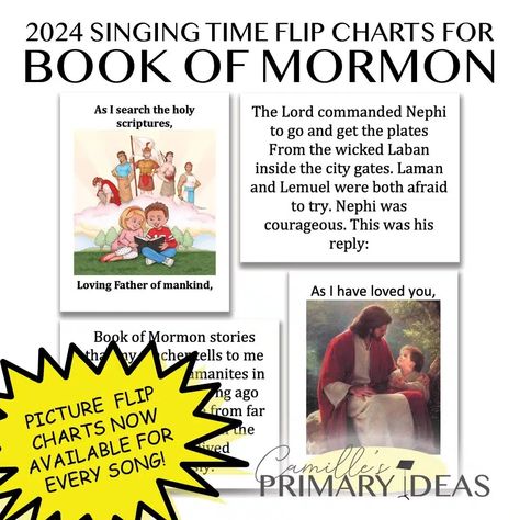 Book Of Mormon Stories Song Singing Time, Teaching Singing, Nephis Courage, When I Am Baptized, Book Of Mormon Scriptures, Flip Charts, Mormon Scriptures, Book Of Mormon Stories, January Books