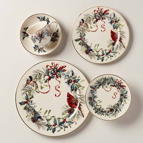 Christmas China Patterns, Lenox Winter Greetings, Holiday Glassware, Winter Greetings, Lenox Christmas, Holiday Dinnerware, Christmas China, Winter Table, Christmas Dishes