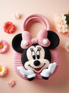 Crochet Minnie Mouse Amigurumi Free Pattern, Crochet Minnie Mouse Free Pattern, Minnie Mouse Crochet Pattern Free, Mickey Mouse Crochet Pattern Free, Crochet Snuggle Sack, Minnie Mouse Crochet, Crochet Minnie Mouse, Crochet Step By Step, Crochet Mickey Mouse