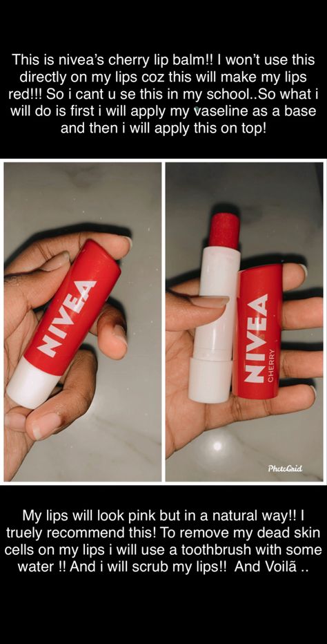 Cherry Vaseline, Cherry Lip Products, Nivea Lip Balm Aesthetic, Nivea Cherry Lip Balm, Lip Balm Nivea, Nivea Lip Butter, Nivea Lip Balm, Female Products, Cherry Lip Balm