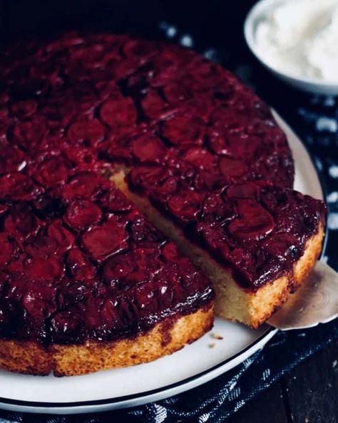 Cherry Upside Down Cake | Anticancer Lifestyle Program Cherry Upside Down Cake, Lifestyle Transformation, Cake Recepies, Frozen Cherries, Cherry Cake, Cherry Recipes, Fresh Cherries, Cherry Tart, Upside Down Cake