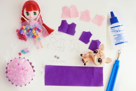 Petite Blythe Pattern, Blythe Pattern, Play Sets, Clothes Pattern, Blythe Clothes, Tiny Dolls, Diy Couture, Littlest Pet Shop, Bjd Dolls