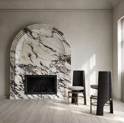 Joelle Uzyel (@joelleuzyel) • Instagram photos and videos Nyc Interior Design, Marble Arch, Marble Fireplace, Modern Fireplace, Marble Fireplaces, World Of Interiors, Fireplace Design, A Living Room, Tv Room