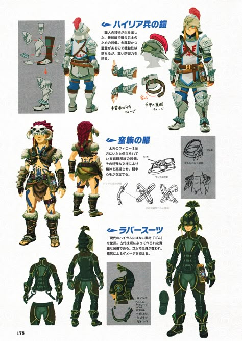 Zelda: Breath of the Wild - Link Design/Armor 3 Link Botw Armor, Link Sheikah Armor, Link Armor Breath Of The Wild, Breath Of The Wild Armor, Link Frostbite Armor, Breath Of The Wild Characters, Zelda Concept Art, Zelda Armor, Link Armor