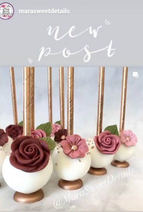 Elegant Cake Pops Classy, Fall Wedding Cake Pops, Boho Cakepops, Cakepops Ideas Birthday, Floral Cakepops, Boho Cake Pops, Floral Cake Pops, Fancy Cake Pops, Elegant Cake Pops