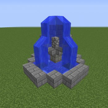 Medieval Stone Fountain 6 - Blueprints for MineCraft Houses, Castles, Towers, and more | GrabCraft Minecraft Fountain, Small Water Fountain, Blue Fountain, Minecraft City, Minecraft Funny, Minecraft Tips, Stone Fountains, Small Fountains, Minecraft Games