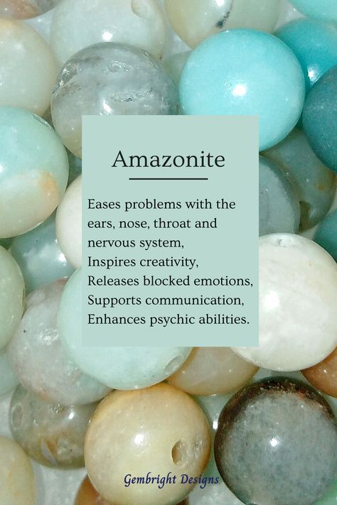 For crystal healing bracelets with amazonite and many other gemstones, visit my shop on Etsy. Amazonite Crystal Meaning, Crystal Bracelets Healing, Crystal Grimoire, Crystal Healing Properties, Crystal Identification, Amazonite Bead Bracelet, Amazonite Crystal, Spell Books, Green Amazonite