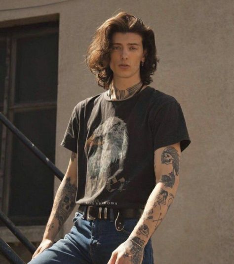 Red Head Long Hair, Loic Williams, Looks For Summer, Long Hair Style, Look Grunge, Red Head, Alternative Outfits, Long Hair Styles Men, Look Fashion