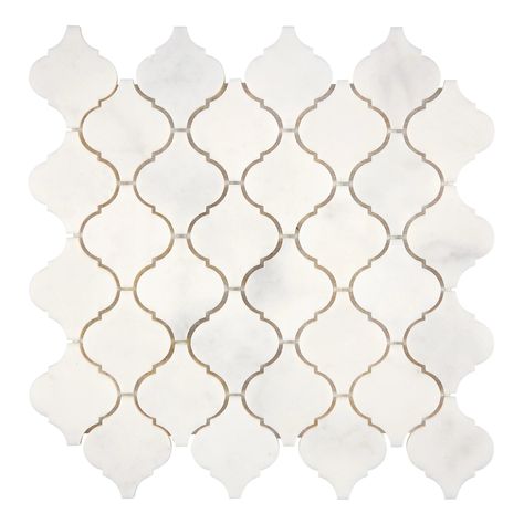 Afyon White Marble 3 Lantern Polished Mosaic Tile - TILE & MOSAIC DEPOT Shower Backsplash, Pure White Background, White Marble Tiles, Marble Polishing, Deck Patio, California Design, Moroccan Design, Marble Tiles, Natural Stone Tile