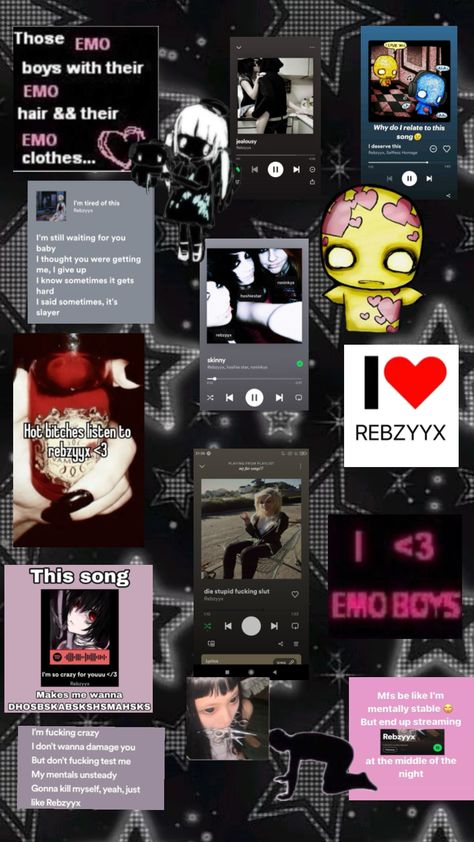 #rebzyyx Scene Emo Wallpaper, Emo Song, Still Waiting For You, Best Music Artists, Emo Wallpaper, Cute Backgrounds For Phones, Emo Hair, Scene Emo, Song Artists