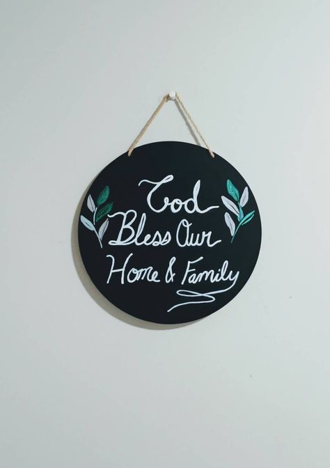 God Bless Our Home, Thankful And Grateful, House Cleansing, Bless Our Home, Handmade House, Schrift Design, Being Thankful, House Blessing, Entry Hallway