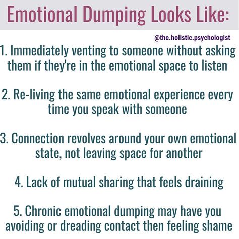 Emotional Dumping, Dr Nicole Lepera, Nicole Lepera, Holistic Psychologist, Understanding Emotions, Mental Health Facts, Relationship Lessons, Mental Health Therapy, Emotional Awareness