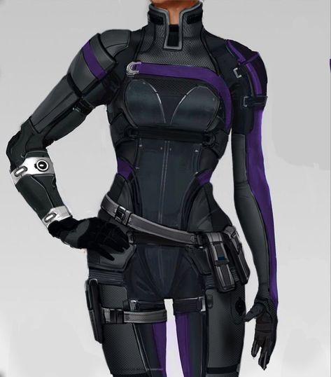 Sci Fi Flight Suit Concept Art, Galaxy Superhero Suit, Black Female Superhero Suit, Body Suit Armor Sci Fi Female, Woman Superhero Suit, Combat Suit Female, Female Bodyguard Outfit, Super Suits Female, Mcu Dr Suits