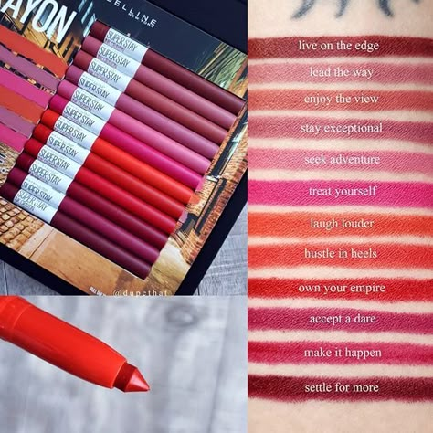 Pretty Lipstick Colors, Trendy Lipstick, Maybelline Superstay Matte Ink, Drugstore Lips, Maybelline Lipstick, Maybelline Superstay, Lipstick Kit, Makeup Brush Organization, Maybelline Makeup