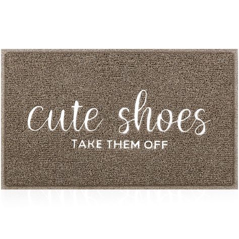 PRICES MAY VARY. Funny Design:Using Cute shoes take them off the door mat with PVC to welcome your guests, which will make your visitors feel more easy and warm. Ideal Doormat:Our door mat is made of high-quality PVC fabric,eco-friendly durable and more easy to absorb mud,dirt or other debris from shoes.Our mat measure 24x36“ and 0.25‘ thick to allow your door to easily pass over without getting stuck or curling up. Non Slip and Durable:Our outdoor doormat has a good anti-slip backing to keep it Charcoal Bathroom, Buy Front Door, Front Door Mat Indoor, Door Mat Entryway, Door Mat Indoor, Entry Kitchen, Front Door Mat, Pvc Fabric, Front Door Mats