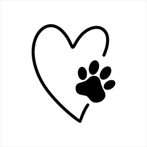 Line Art Paw Heart Vectors, Photos and PSD files | Free Download Paw Line Art, Paw Heart, File Free, Psd Files, Line Art, Free Download, Art