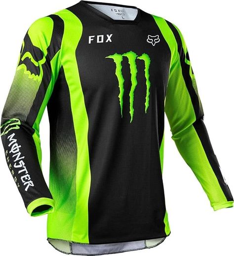 Amazon.com: Fox Racing 180 Monster Motocross Jersey, Black, X-Large : Automotive Mtb Outfit, Graphic Panels, Motocross Jersey, Fox Shirt, Racing Shirts, Fox Racing, Air Circulation, Monster Energy, Long Sleeve Jersey