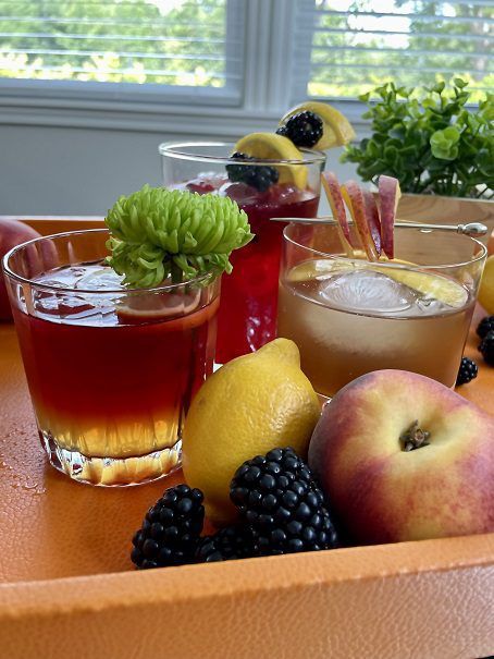 Brown Sugar Simple Syrup, Red Drinks, Simple Sugar, Mint Oil, Agave Syrup, Hibiscus Tea, Crushed Ice, Drinks Cocktails, Ginger Beer