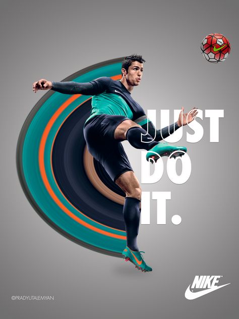 Cristiano Ronaldo | Nike | CR7 | Just Do It | Creative Sports Poster | Nike Creative Ads Creative Sports Ads, Sports Creative Poster, Sports Advertising Ad Campaigns, Nike Poster Advertising, Nike Ads Posters, Sport Advertising Design, Sport Creative Ads, Sport Ads Design, Sport Poster Design Graphics