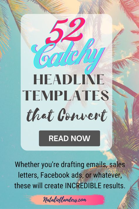 These 52 catchy headline templates & blog post title templates that convert are sure to change your copywriting game. Includes How-To Headlines, List Headlines, Zen Headlines...and much more. Whether you're composing emails, sales letters, Facebook ads, Social Media posts, etc., these are sure to create incredible results. Read Now 📲 Catchy Headlines Social Media, Best Headlines Advertising, Sample Website Design, Headline Template, Improve English Writing Skills, Improve English Writing, Blog Headlines, Ads Social Media, Improve English