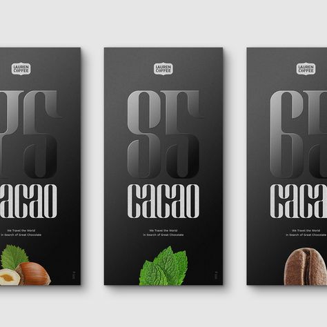 Lauren Coffee Dark Chocolate Branding by Michael Chernykh – Inspiration Grid | Design Inspiration Making Chocolate Covered Strawberries, Dark Chocolate Brands, Chocolate Branding, Sally Williams, Expensive Chocolate, Custom Typeface, Design Chocolate, Bar Packaging, Clever Logo Design