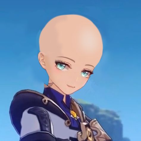 Bald Kazuha, Bald Venti, Bald Genshin Impact Characters, Bald Genshin, Bald Characters, Genshin Characters, Bald Head, Bald Heads, Character Collection