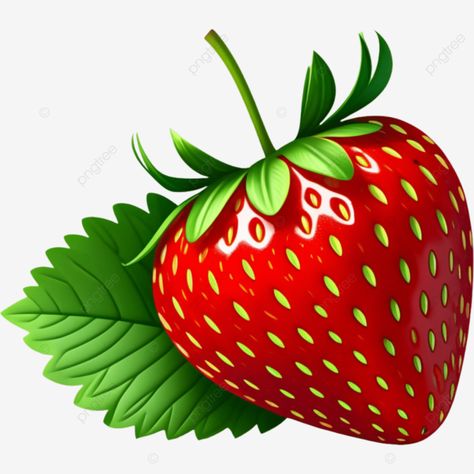 realistic strawberry with green leaves illustration element strawberries png Strawberry Images, Green Leaves Illustration, Strawberry Drawing, Strawberry Png, Lotus Flower Pictures, Strawberry Shortcake Characters, Strawberry Leaves, Decoupage Printables, Leaves Illustration