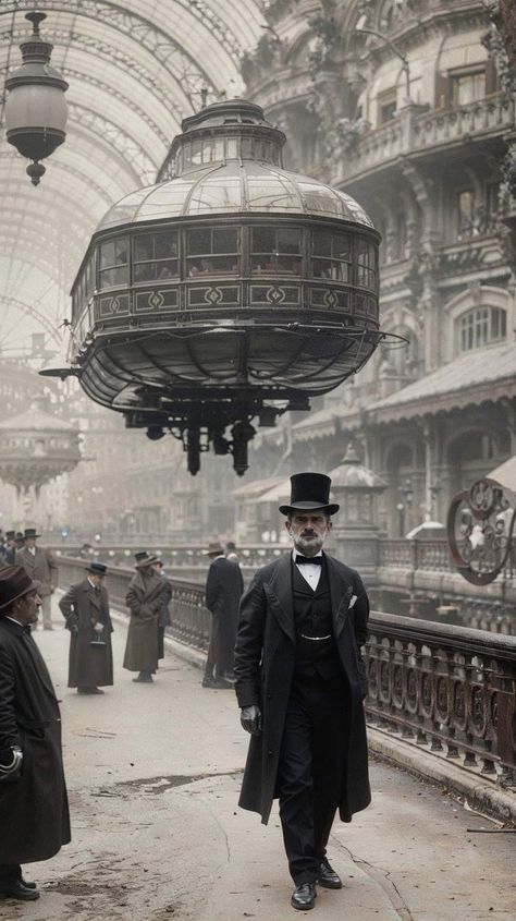 Steampunk Photography, Steampunk Illustration, Steampunk Vehicle, Steampunk City, Steampunk Airship, Steampunk Aesthetic, Surreal Photos, Top Hats, Victorian Steampunk