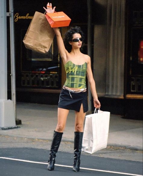 A Woman, New York, Skirt, On Twitter, Boots, Twitter