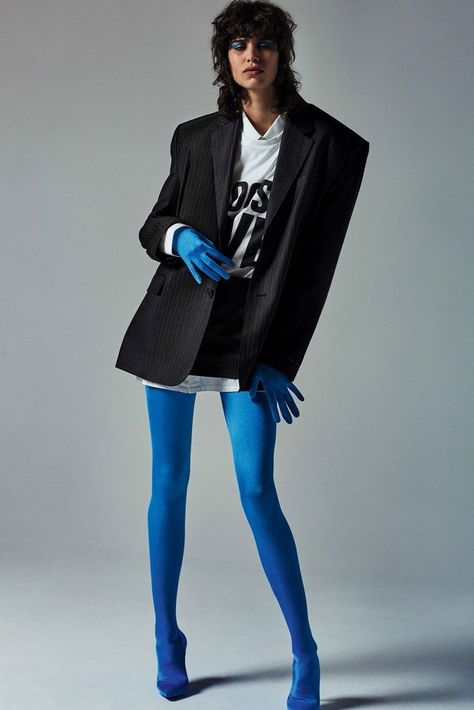 Vogue China March 2017 | wearesodroee Mica Arganaraz, Blue Tights, Vogue Editorial, High Fashion Editorial, Vogue China, Model Pose, Mode Vintage, Fashion Photoshoot, Looks Style