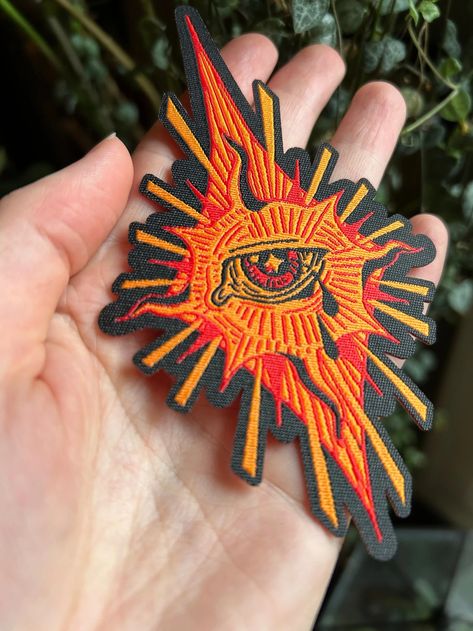 Eye Patch - Etsy Cardboard Decorations, Patches Design, Handmade Patches, Iron Patches, Textile Collection, Diy Jacket, Shadow Art, Cool Patches, Eye Patch