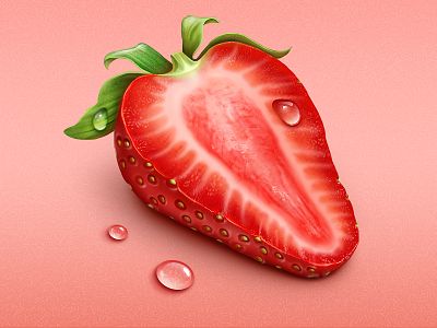 Strawberry. Fruit Sketch, Fruit Logo, Vegetable Illustration, Food Clipart, Strawberry Slice, Fruit Photography, Fruit Illustration, Red Strawberry, Food Words