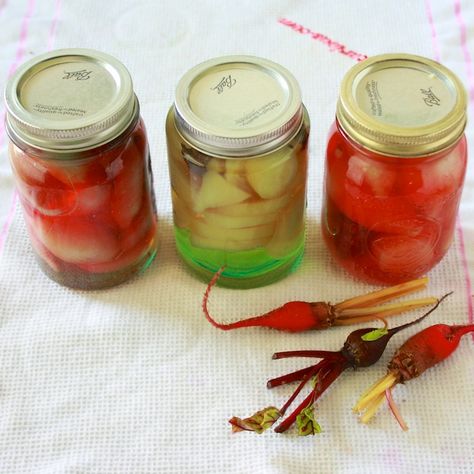 Pickled Candy Cane Beets Candy Cane Beets, How To Boil Beets, Ginger Pear, Ball Canning, Ace Hardware Store, Pickled Okra, Beet Recipes, Pickled Beets, Garden Veggies