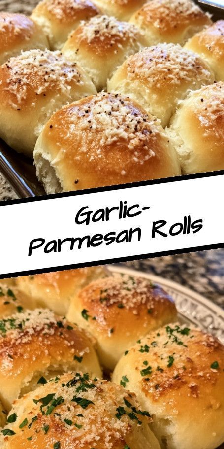 Delicious Garlic-Parmesan Pull-Apart Rolls Recipe | Soft & Flavorful Homemade Bread Perfect for Any Meal! Indulge in these heavenly Garlic-Parmesan Pull-Apart Rolls, a flavor-packed addition to your dinner table. With a golden crust and a soft, buttery interior infused with garlic and parmesan, these rolls are sure to impress at gatherings or cozy nights in. Easy to make and irresistibly tasty, they're a must-try for bread lovers! Parmesan Rolls, Pull Apart Rolls Recipe, Garlic Butter For Bread, Garlic Rolls, Homemade Garlic Bread, Homemade Comfort Food, Bread Rolls Recipe, Homemade Bread Recipes Easy, Baked Rolls