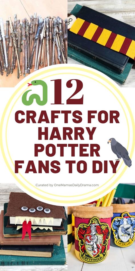 Easy kids crafts are a fun activity to do on the weekends. Your whole family will love these 12 Harry Potter crafts! One Mama's Daily Drama has rounded up the best ideas from creative bloggers. Activities For Harry Potter Party, Harry Potter Christmas Activities, Harry Potter Steam Activities, Harry Potter Club Activities, Harry Potter Day At School, Harry Potter Sorcerers Stone Activities, Harry Potter Kids Activities, Harry Potter Inspired Crafts, Harry Potter Birthday Crafts