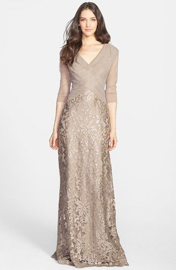 Women's 1920 Downton Abbey Inspired Clothing Baju Kahwin, Trumpet Gown, Mob Dresses, Long Sleeve Gown, فستان سهرة, Tadashi Shoji, Beauty And Fashion, Groom Dress, Gorgeous Gowns