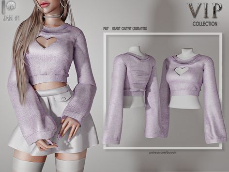 Heart Outfit, Sims 4 Anime, The Sims 4 Packs, Sims 4 Game Mods, Sims 4 Expansions, Sims 4 Dresses, Sims 4 Characters, Sims4 Clothes, Sims 4 Cc Packs