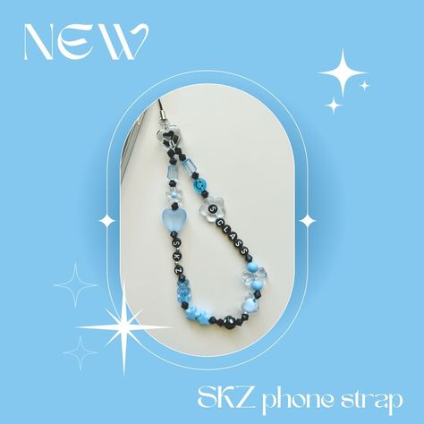 New Stray Kids phone strap on our shop!! ��💙 #phonecharm #handmade #keychains #skz #keychain #smallbusiness #etsy #etsyshop #charm #phoneaccessories #beads #aesthetic #business #straykids #sclass #stays #kpop #straykidskpop #skzselling #cute #jewelry #jewelrymaking #fyp #foryou #explore #trending #viral #socal #la #losangeles Skz Keychain, Beads Aesthetic, Kids Phone, Aesthetic Business, Handmade Keychains, Phone Charms, Phone Strap, Phone Charm, Cute Jewelry