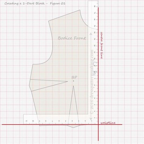 Manipulating Darts, Bodice Block, Technical Flats, Sharp Pencils, Bodice Pattern, Block Dress, Fashion Sewing Pattern, Measurement Chart, Dress Sewing Patterns