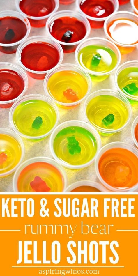 Sugar Free Jello Shots, Rummy Bears, Easy Fruity Cocktails, Malibu Jello Shots, Peach Jello Shots, Keto Jello, Lemonade Jello Shots, Strawberry Jello Shots, Watermelon Jello Shots