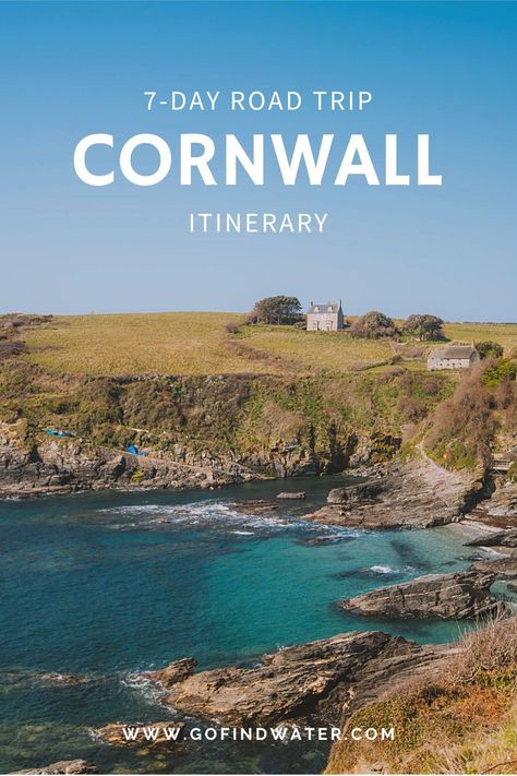 Planning a road trip to Cornwall? Use this post to visit the best places and make the most of your time in England! Planning A Road Trip, Tidal Pool, South West Coast Path, Road Trip Europe, Clear Blue Water, Secret Beach, Road Trip Planning, Trip Itinerary, Road Trip Itinerary